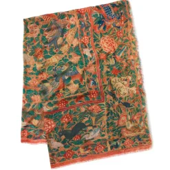 Flora And Fauna Oversize Cashmere-Blend Shawl