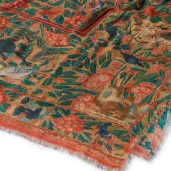 Flora And Fauna Oversize Cashmere-Blend Shawl