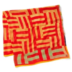 Gee'S Bend Kennedy Basket-Weave Oversize Square Scarf