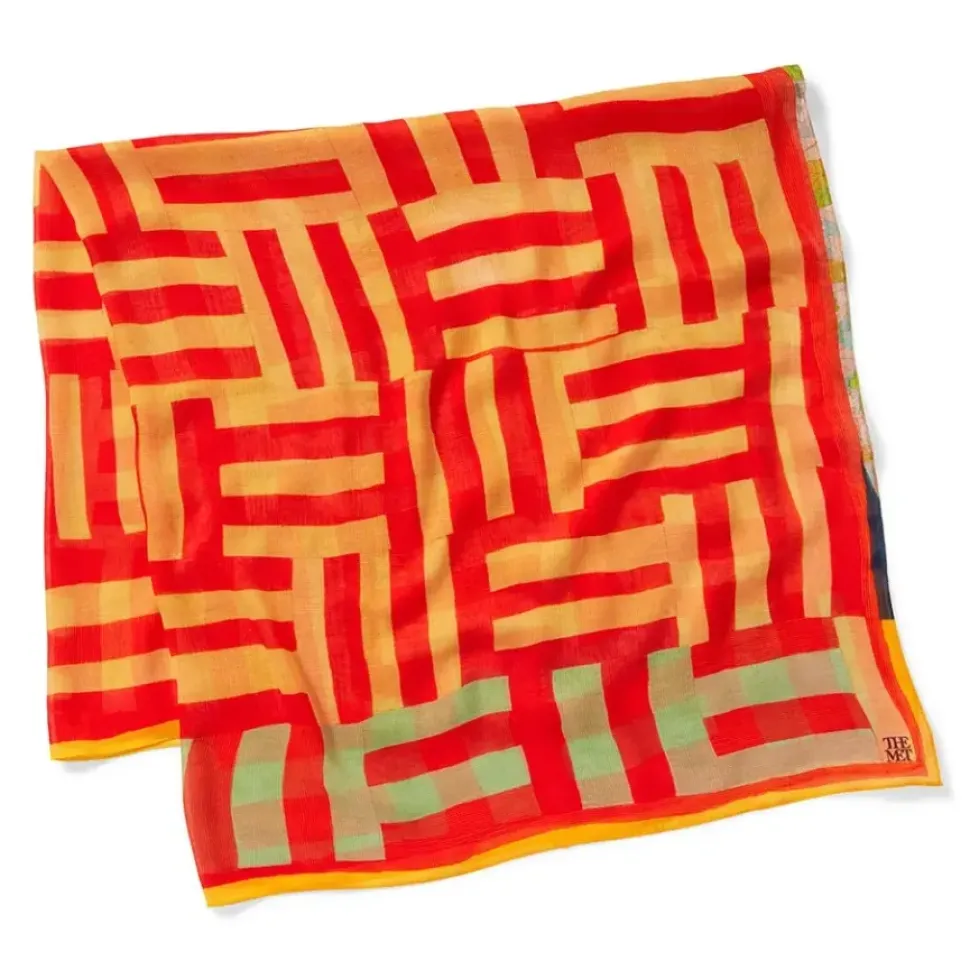 Gee'S Bend Kennedy Basket-Weave Oversize Square Scarf
