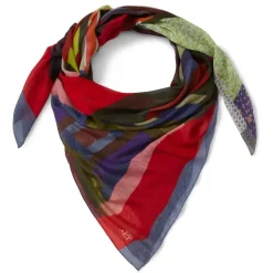 Gee'S Bend Pettway Quilt Design Oblong Silk Scarf