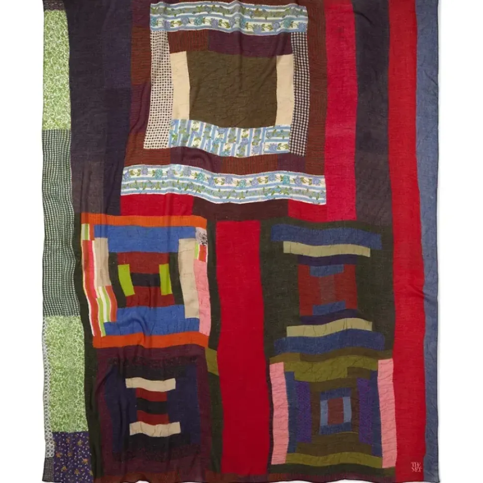 Gee'S Bend Pettway Quilt Design Oblong Silk Scarf