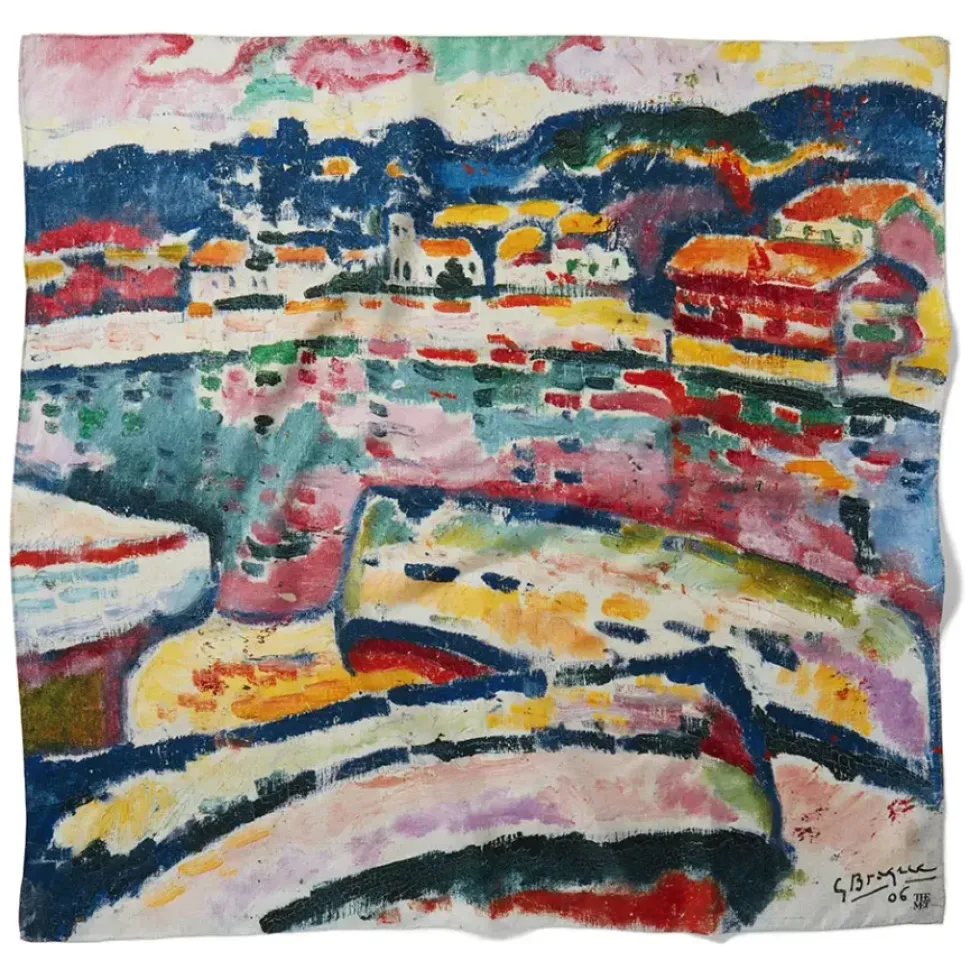 Georges Braque Boats On The Beach At L'Estaque Square Silk Scarf
