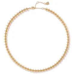 Golden Disc Necklace And Huggie Earrings Set