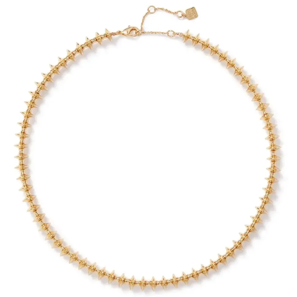Golden Disc Necklace And Huggie Earrings Set