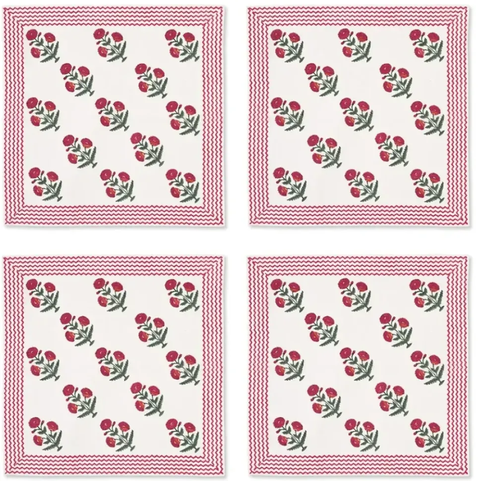 Good Earth Blooming Poppies Napkin Set