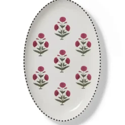 Good Earth Blooming Poppies Serving Dish