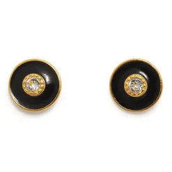 Hand-Enameled Jeweled Earrings