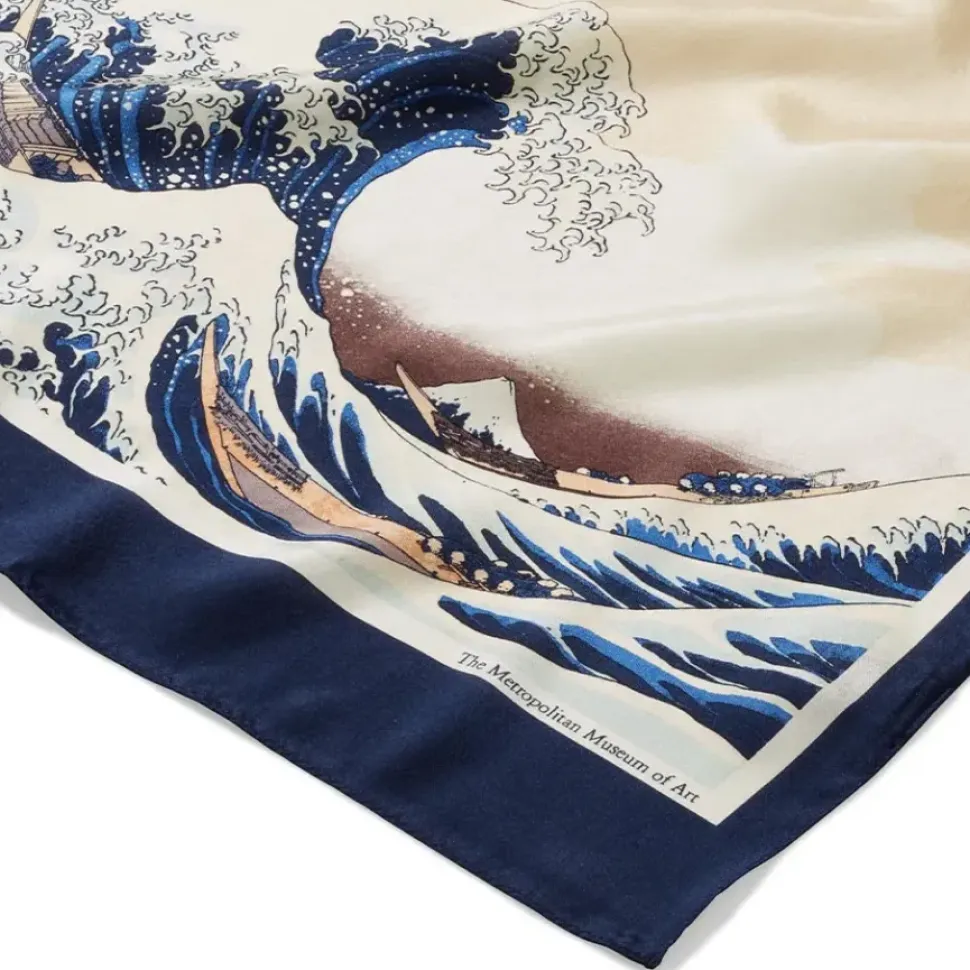 Hokusai Great Wave Oblong Silk Scarf
