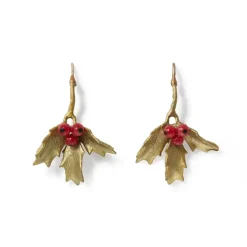 Holly Berry Jade Drop Earrings