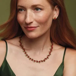 Holly Berry Jade Statement Necklace