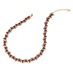 Holly Berry Jade Statement Necklace