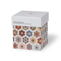 Honeycomb Quilt Covered Mug With Tea Infuser