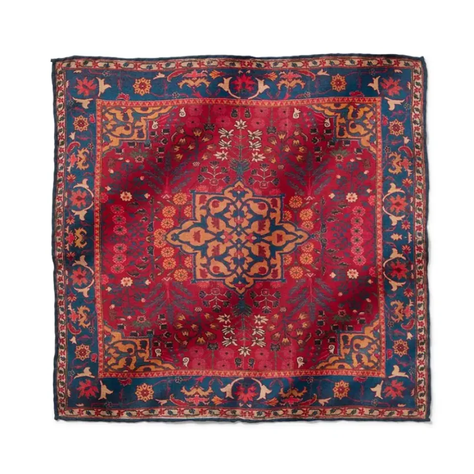 Iranian Vase Carpet Silk Pocket Square