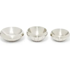 Italian Armor Etched Stainless Steel Snack Bowls