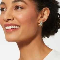 Iznik Cintamani Enamel Hoop Earrings