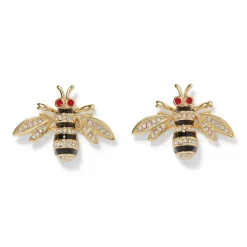 Jeweled Bee Stud Earrings