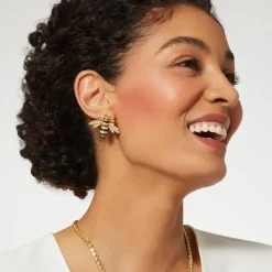 Jeweled Bee Stud Earrings