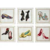 Kim Seybert Embroidered Shoes Linen Cocktail Napkin Set