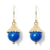 Lotus Bead Drop Earrings