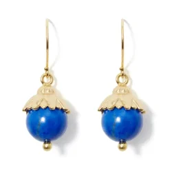Lotus Bead Drop Earrings