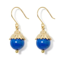 Lotus Bead Drop Earrings