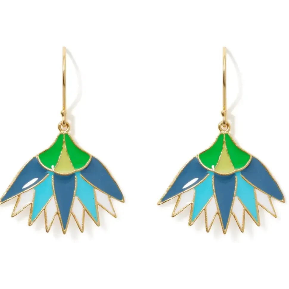 Lotus Blossom Drop Earrings