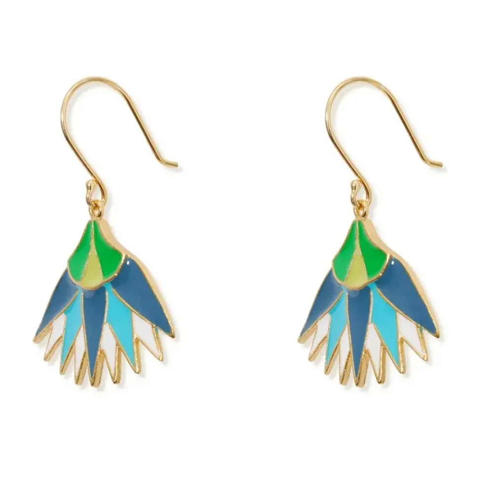 Lotus Blossom Drop Earrings