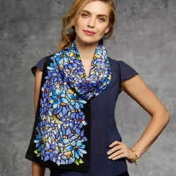 Louis C. Tiffany Clematis Oblong Silk Scarf