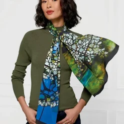 Louis C. Tiffany Dogwood Oblong Silk Scarf