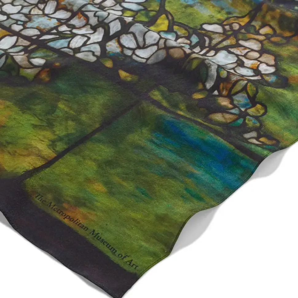 Louis C. Tiffany Dogwood Oblong Silk Scarf