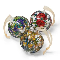 Louis C. Tiffany Flora Cloisonne Ornament Set