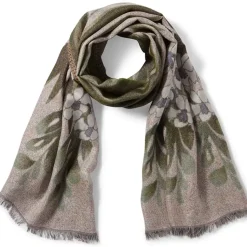 Louis C. Tiffany Gladioli Wool-Blend Shawl