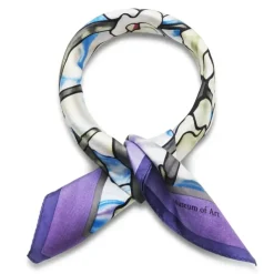 Louis C. Tiffany Magnolias And Irises Silk Neckerchief