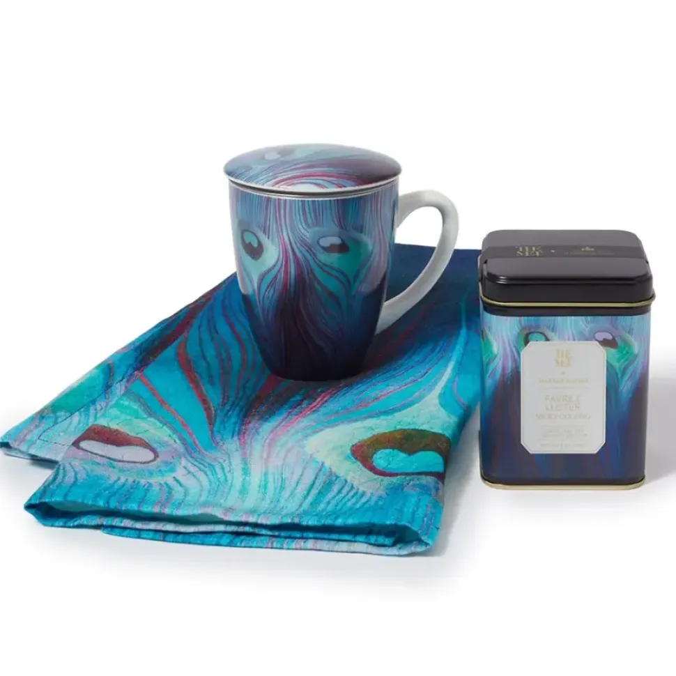 Louis C. Tiffany Peacock Feather Tea Set