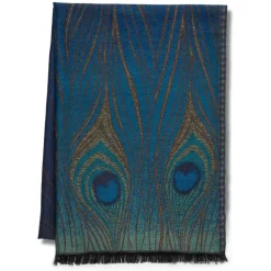 Louis C. Tiffany Peacock Feather Wool-Blend Shawl