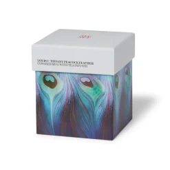 Louis C. Tiffany Peacock Feather Covered Mug With Tea Infuser