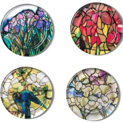 Louis C. Tiffany Stained-Glass Coasters