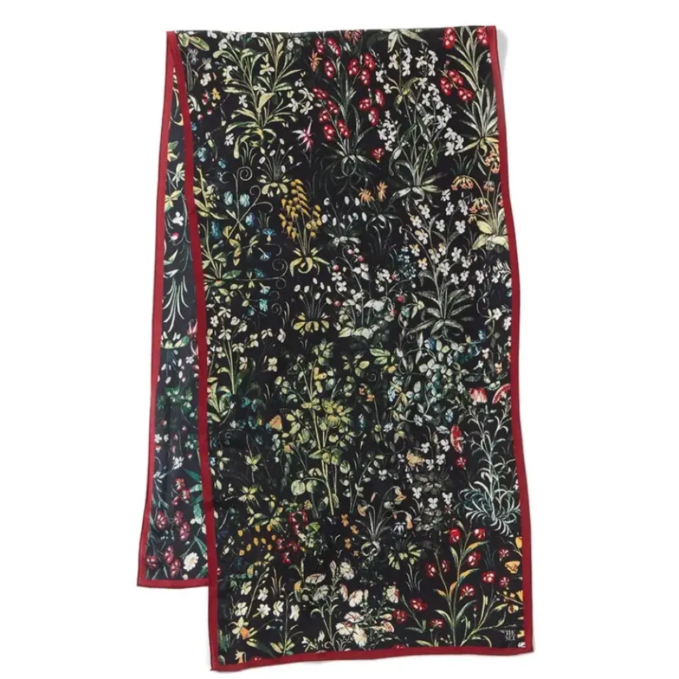 Medieval Millefleurs Oblong Silk Scarf