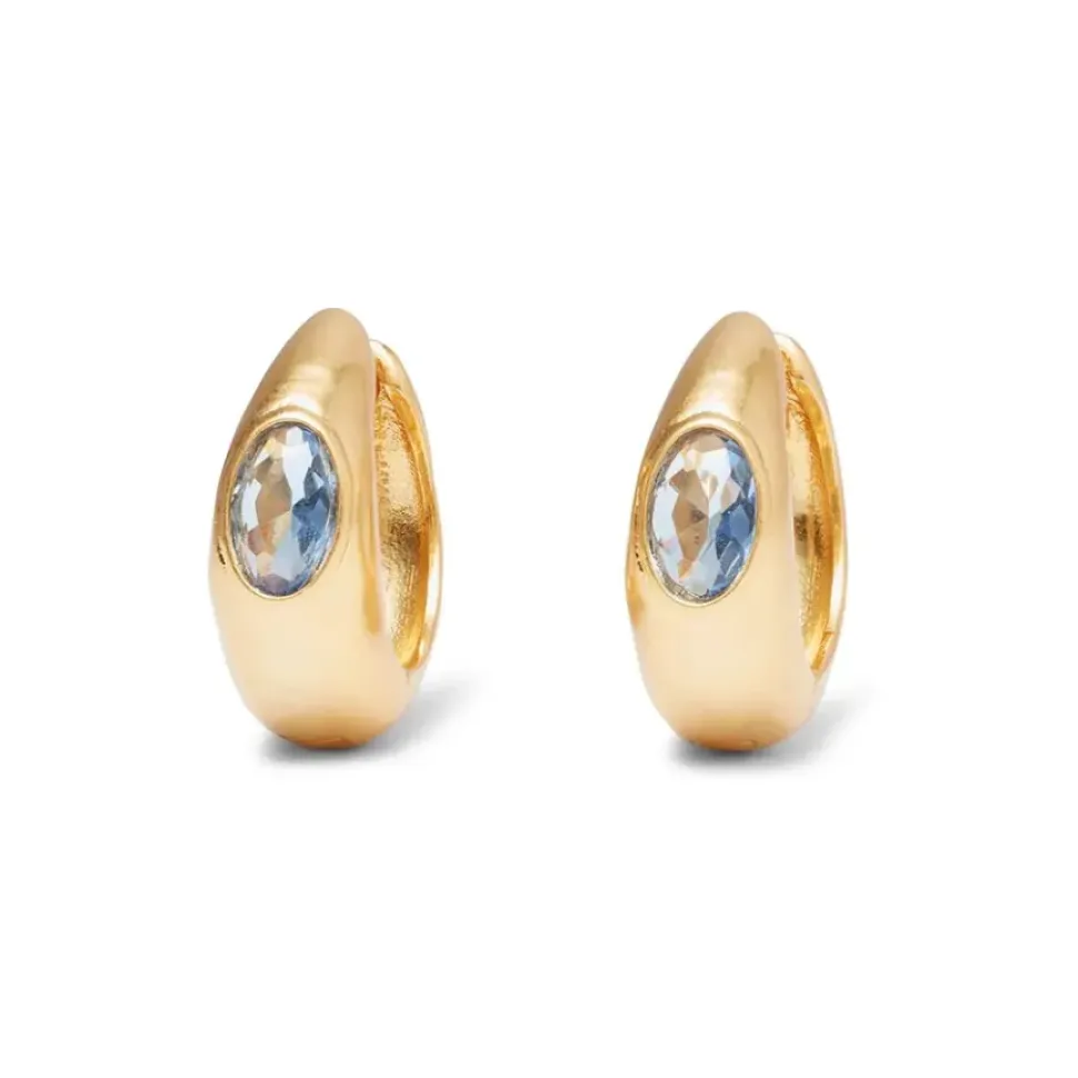 Medieval Stone Hoop Earrings