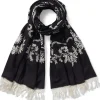 Met Florals Embroidered 50Th Anniversary Shawl