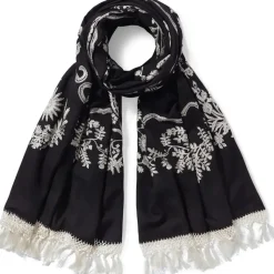 Met Florals Embroidered 50Th Anniversary Shawl