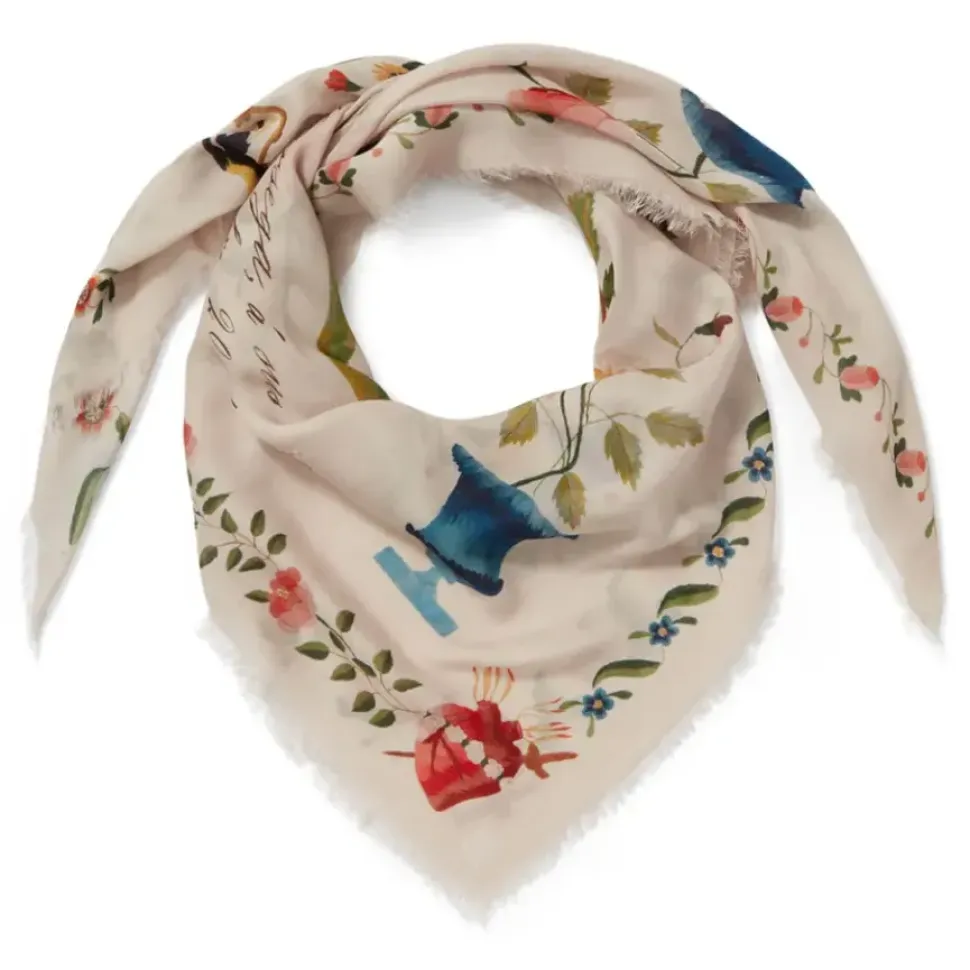 Mexican Sampler Square Cashmere-Blend Scarf