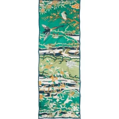 Ming Birds And Flowering Branches Oversize Oblong Scarf