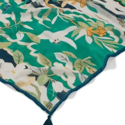 Ming Birds And Flowering Branches Oversize Oblong Scarf