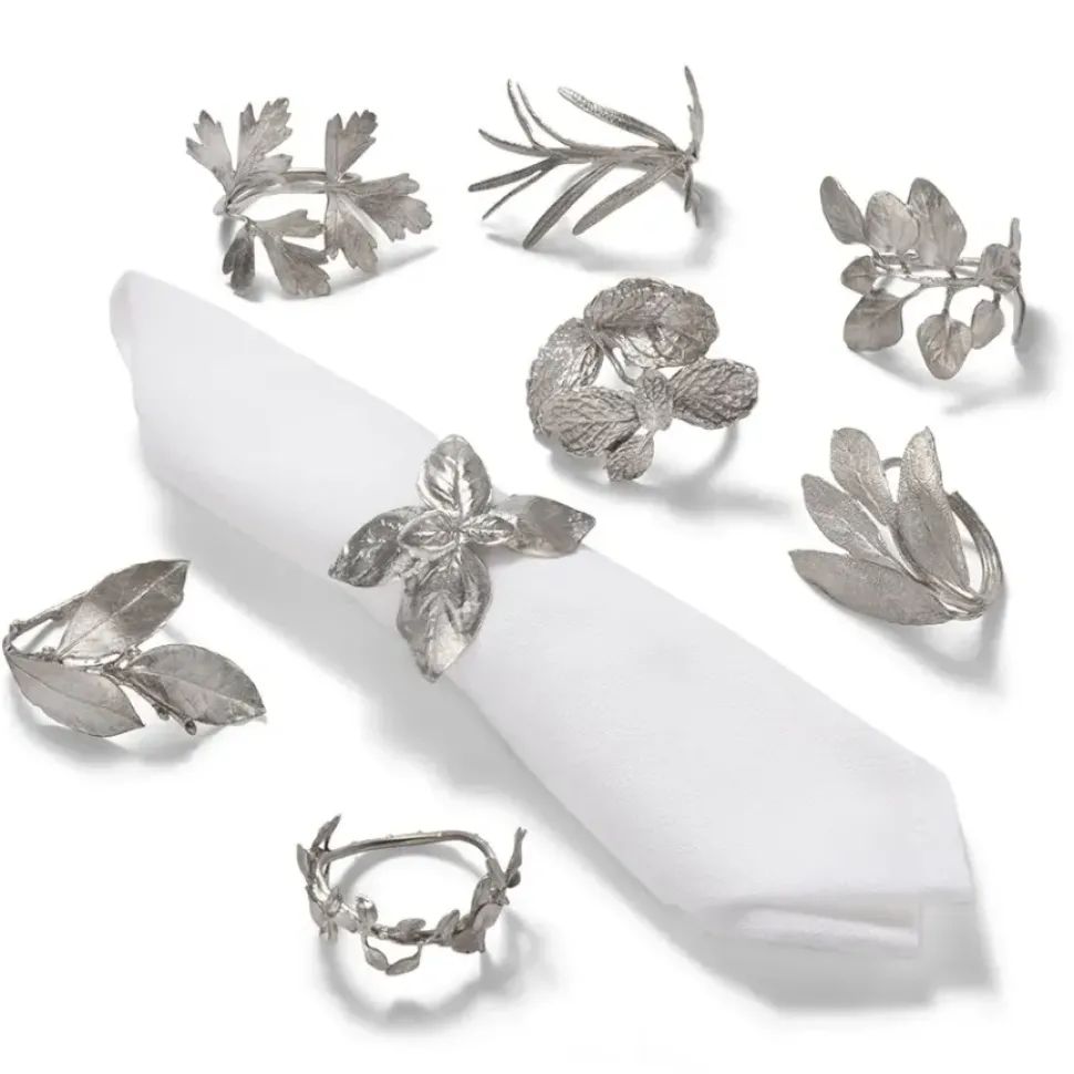 Mixed Herb Napkin Ring Set