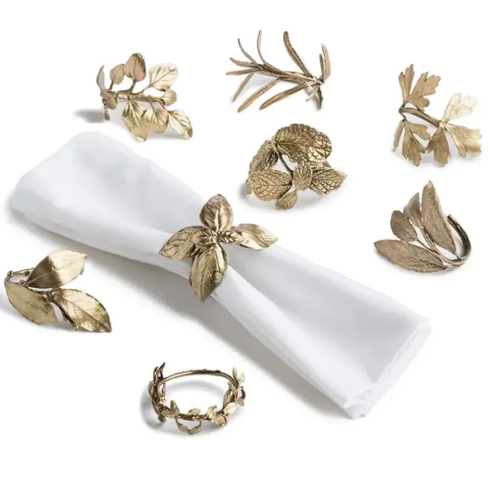 Mixed Herb Napkin Ring Set