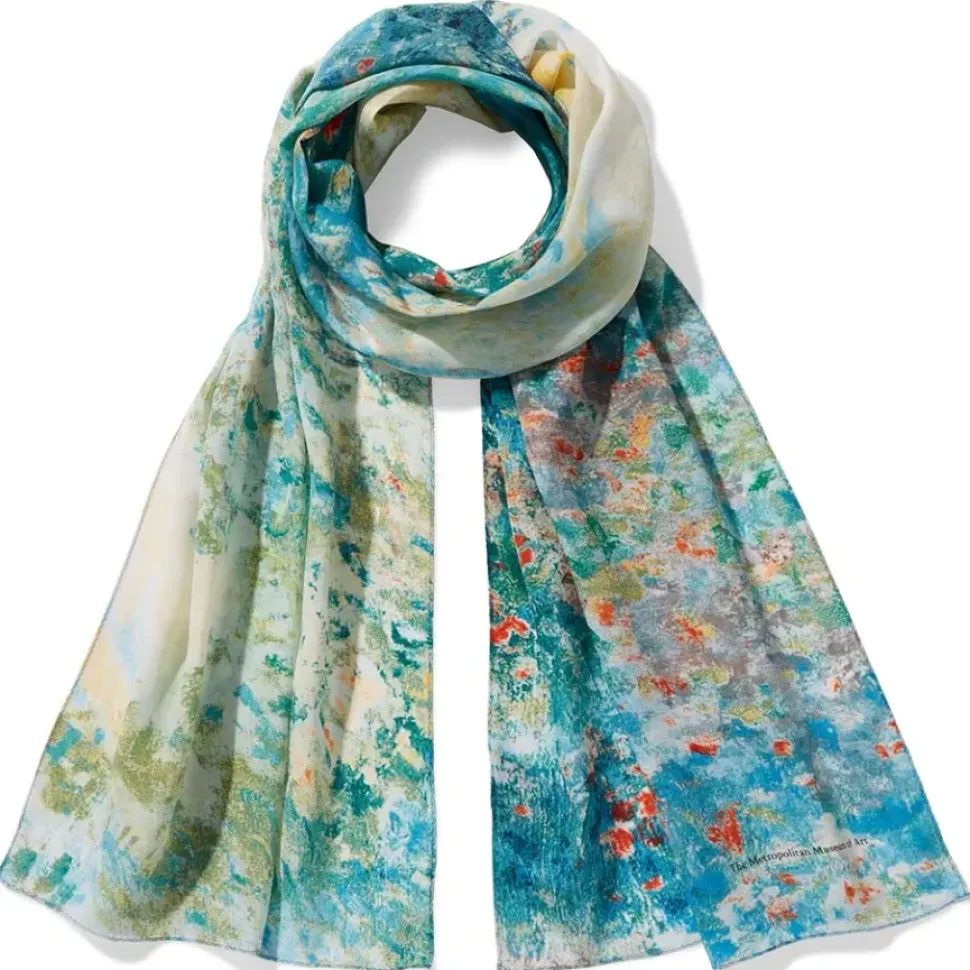 Monet Garden At Argenteuil Oblong Silk Scarf