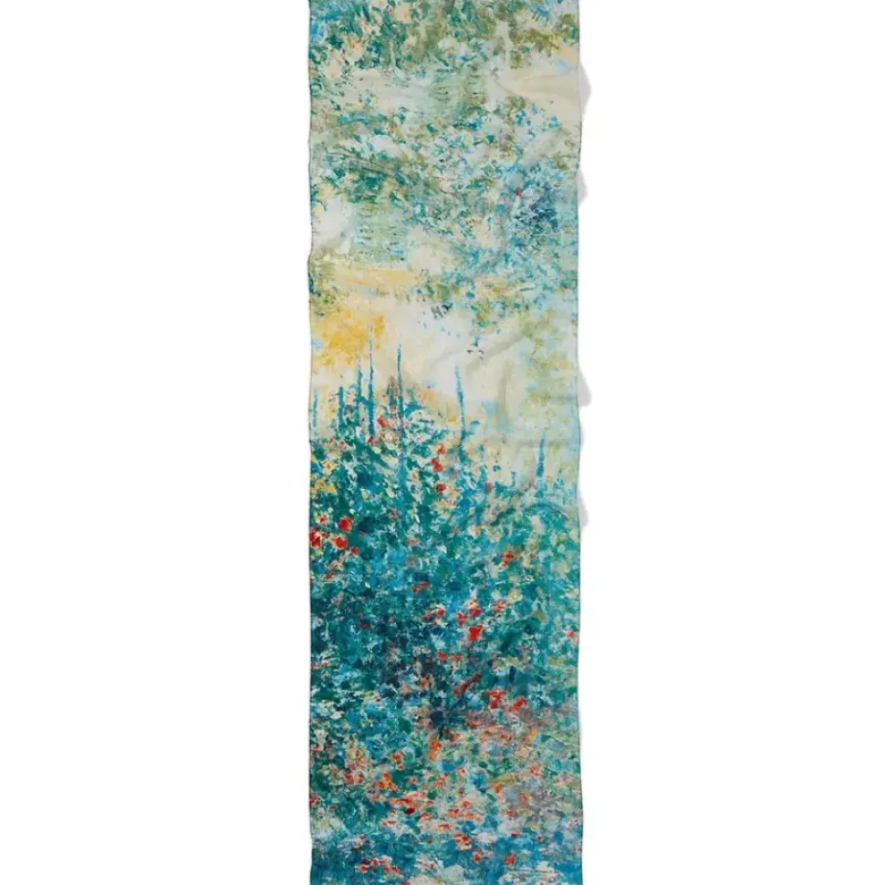 Monet Garden At Argenteuil Oblong Silk Scarf