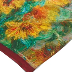 Monet Sunflowers Oblong Silk Scarf